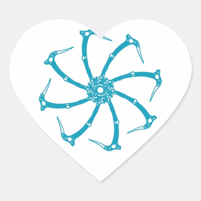 Ice Tool Spindle Heart Sticker (Front)