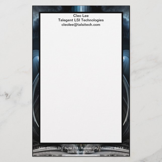 Ice Vision Of The Imperial View Digital Art Stationery (Front)