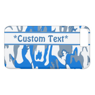 Ice Water Blue Camo w/ Custom Text Case-Mate iPhone Case