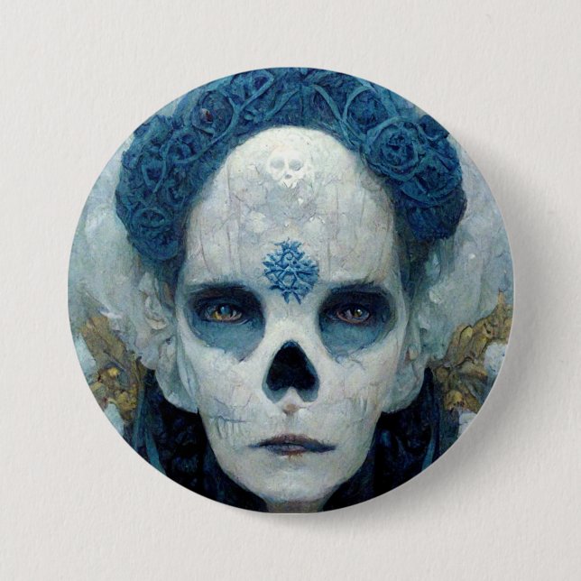 Ice Witch 2 Fantasy Sci-Fi 3 Inch Round Button (Front)