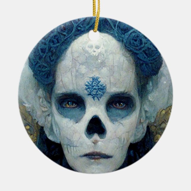 Ice Witch 2 Fantasy Sci-Fi Ceramic Ornament (Front)