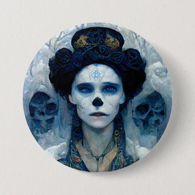Ice Witch 5 Fantasy Sci-Fi 3 Inch Round Button (Front)