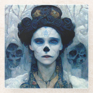 Ice Witch 5 Fantasy Sci-Fi Glass Coaster