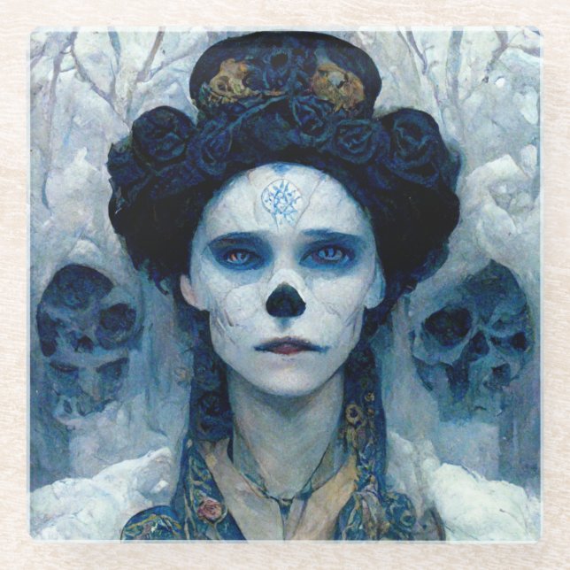 Ice Witch 5 Fantasy Sci-Fi Glass Coaster (Front)