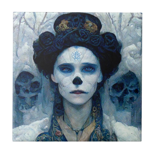 Ice Witch 5 Fantasy Sci-Fi Tile (Front)