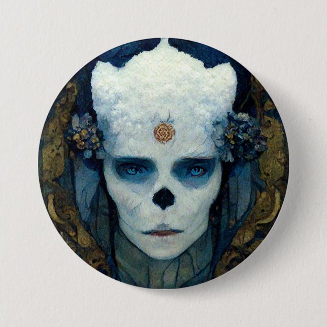 Ice Witch Fantasy Sci-Fi Art 3 Inch Round Button (Front)