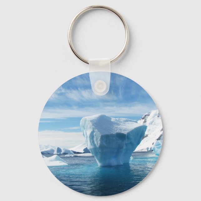 Iceberg Antarctica nature scenery Keychain (Front)