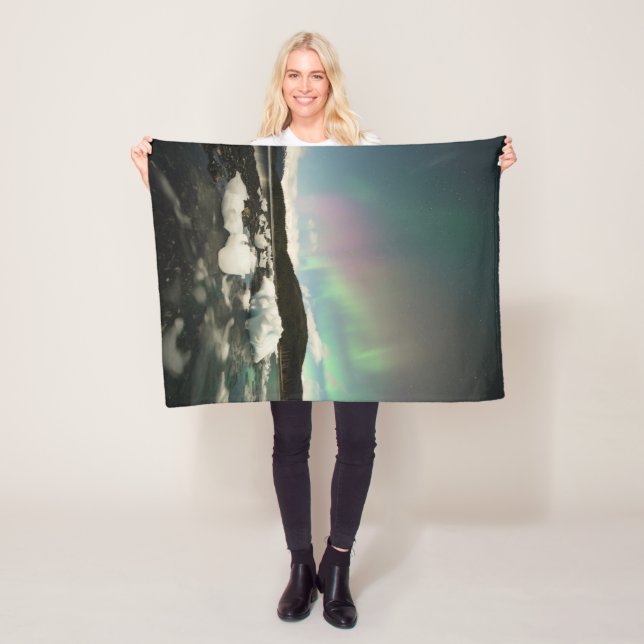 Iceberg Aurora Fleece Blanket (In Situ)
