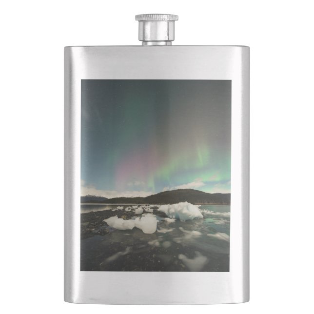 Iceberg Aurora Hip Flask (Front)