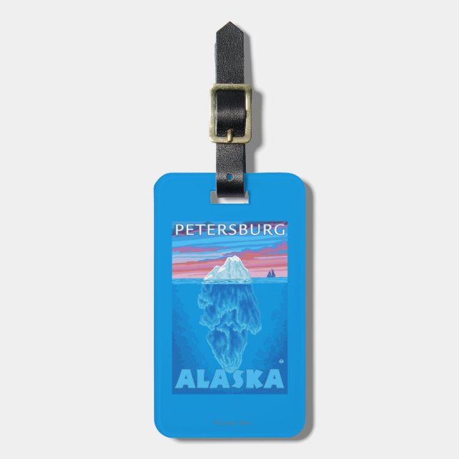 Iceberg Cross-Section - Petersburg, Alaska Luggage Tag (Front Vertical)