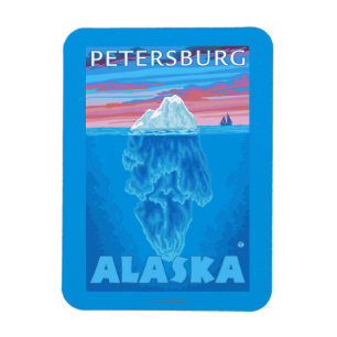 Iceberg Cross-Section - Petersburg, Alaska Magnet