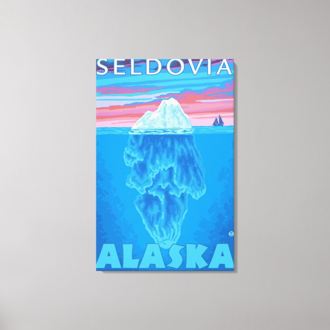 Iceberg Cross-Section - Seldovia, Alaska Canvas Print (Front)