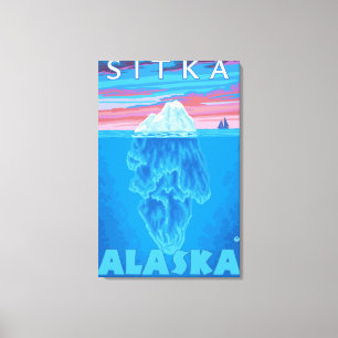 Iceberg Cross-Section - Sitka, Alaska Canvas Print