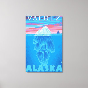 Iceberg Cross-Section - Valdez, Alaska Canvas Print