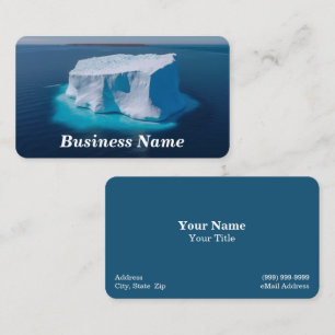 Iceberg dans le Carte de visite d'eau bleu clair