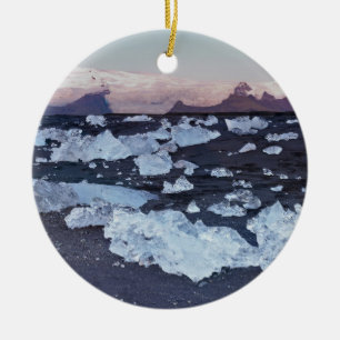 Iceberg formation on the beach ceramic ornament