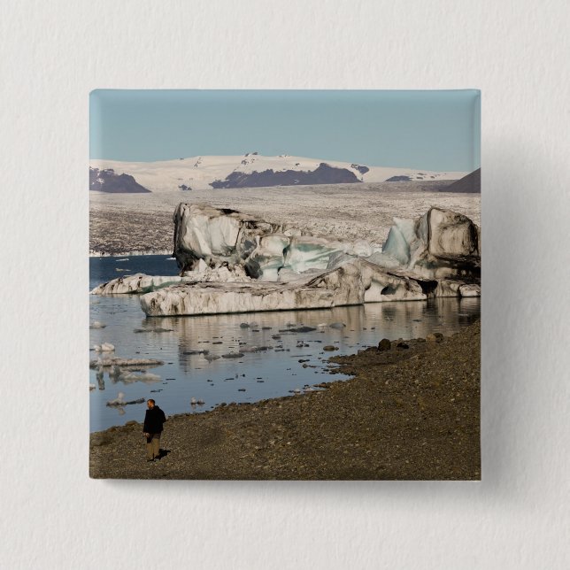 Iceberg formations 2 inch square button (Front)