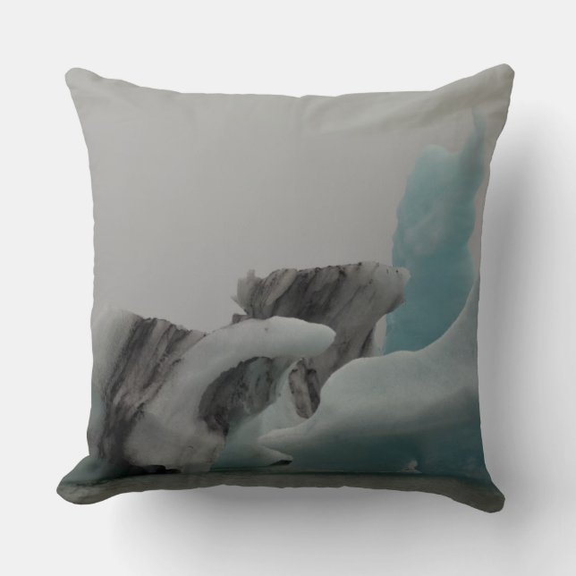 Iceberg formations throw pillow (Front)