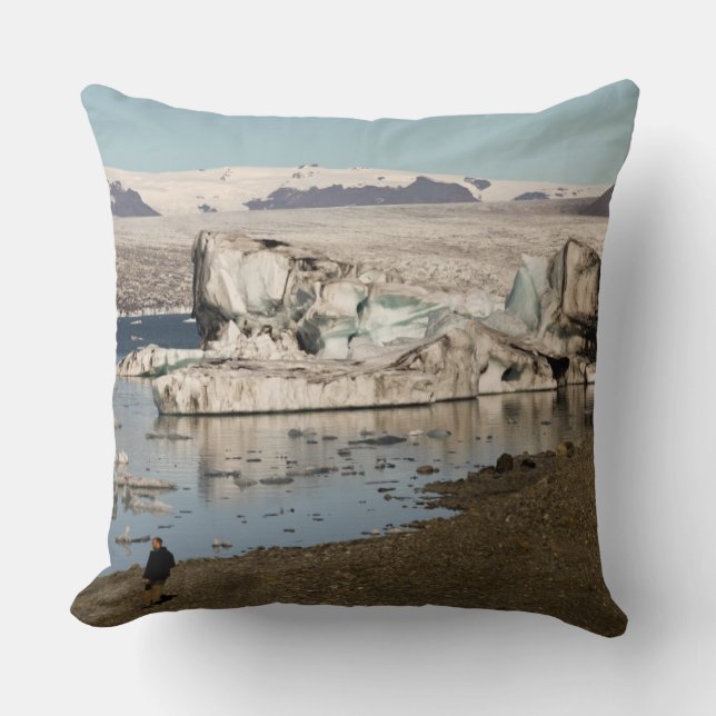 Iceberg formations throw pillow (Front)