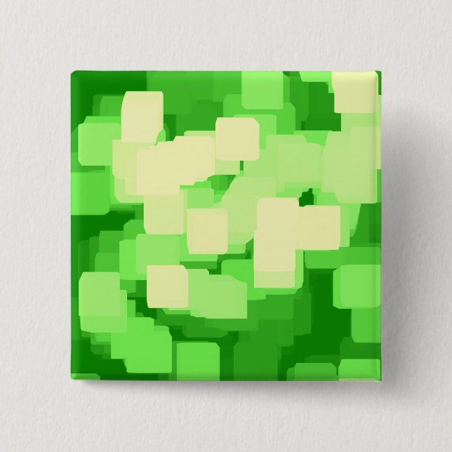 "Iceberg"  Geometric Art 2 Inch Square Button (Front)