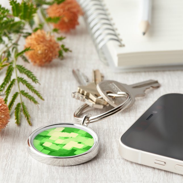 "Iceberg"  Geometric Art Keychain (Side)