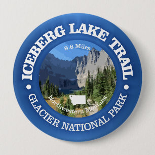 Iceberg Lake Trail (rd) 4 Inch Round Button