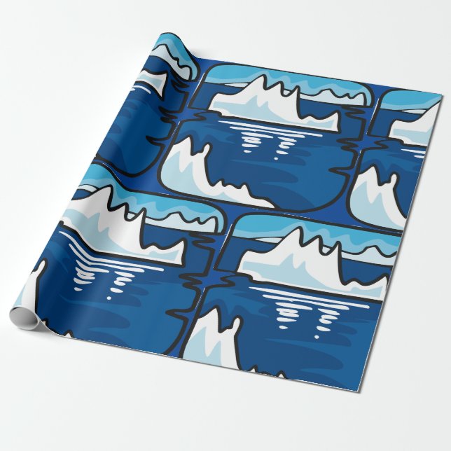 Iceberg Landscape Wrapping Paper (Unrolled)