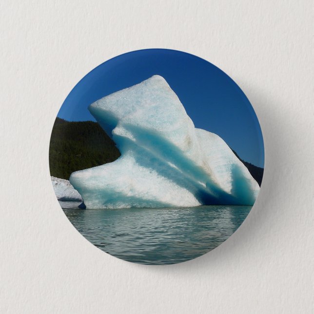 Iceberg on Mendenhall Lake in Alaska 2 Inch Round Button (Front)