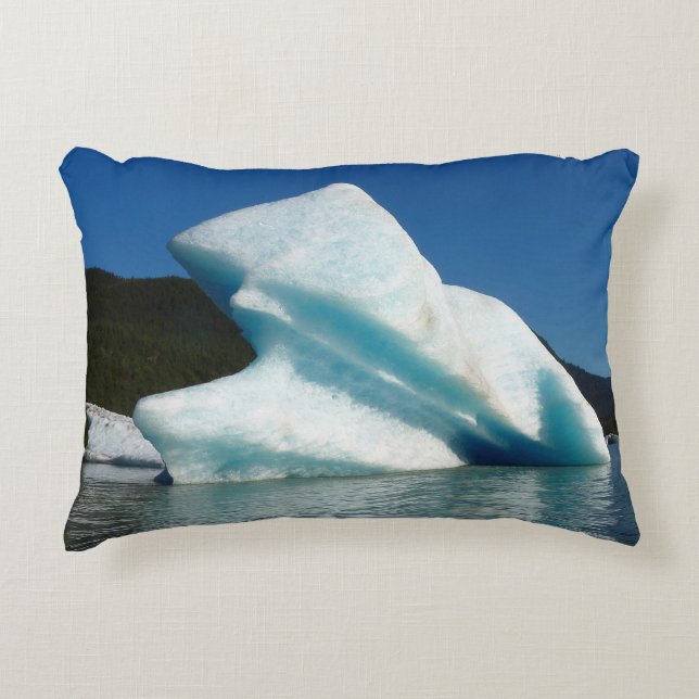 Iceberg on Mendenhall Lake in Alaska Accent Pillow (Front)