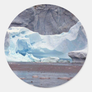 Icebergs, Antarctica Classic Round Sticker