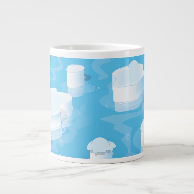 Icebergs Large Coffee Mug (Front)