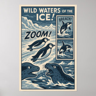 Icebound Adventure – Penguins, Orcas & Seals Poster