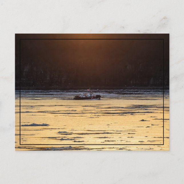Icebreaker At Sunset Postcard (Front)