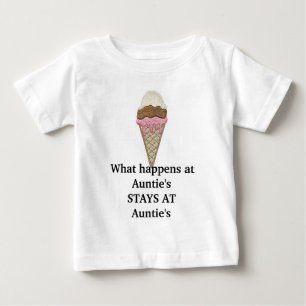 Icecream1, What happens at Auntie's STAYS AT Au... Baby T-Shirt