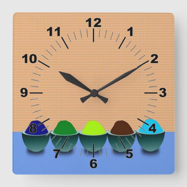 Icecream Cups Wall Clock (Front)