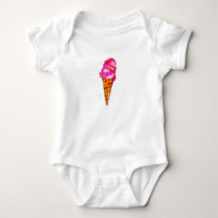 icecream gelato cute food art baby bodysuit