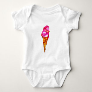 icecream gelato cute food art baby bodysuit