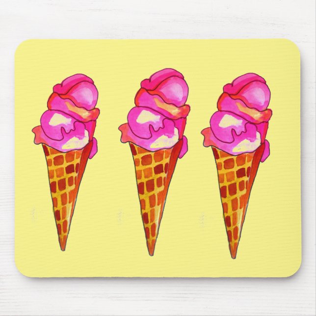 icecream gelato cute food art mouse pad (Front)