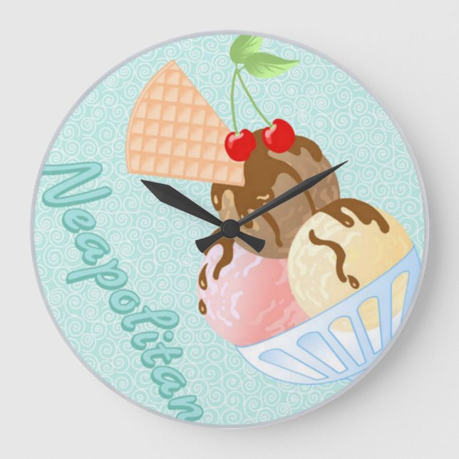 Icecream Large Clock (Front)