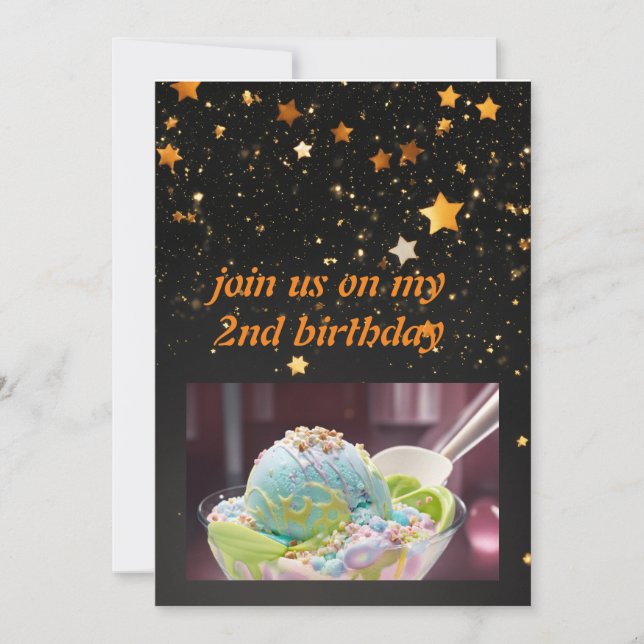Icecream magie anniversaire Invitation (Devant)
