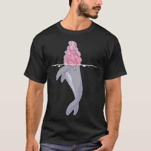 Icecream Whale  Orca Sweet Dessert Ocean Animals T-Shirt