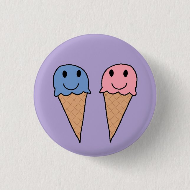 Icecreams 5 1 inch round button (Front)