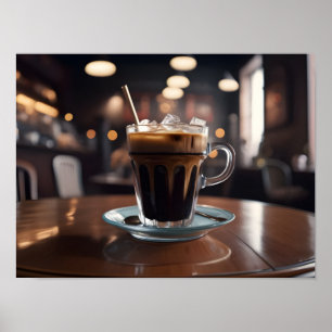 Iced Americano in Transparent Glass Poster