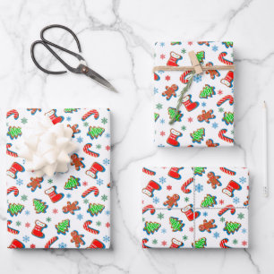 Iced Christmas Cookies Wrapping Paper Sheet