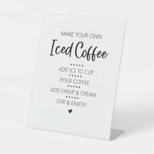 Iced Coffee Bar Drink Sign
