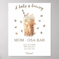 Iced Coffee brewing baby shower Momosa bar