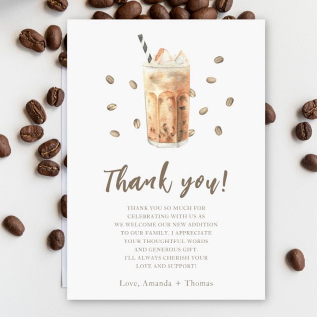 Iced Coffee brewing Baby shower Thank you  (Creator Uploaded)