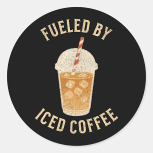 Iced Coffee Classic Round Sticker