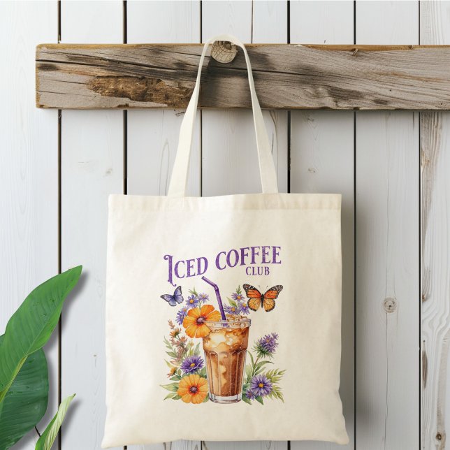 Iced Coffee Club Vintage Butterfly Tote Bag (Creator Uploaded)