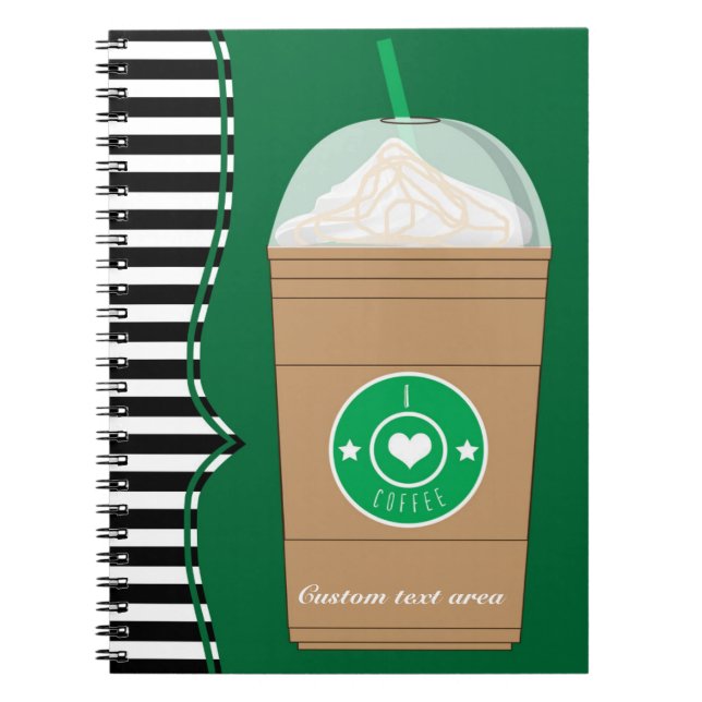 Iced Coffee Frappuccino Frap Journal Notebook (Front)